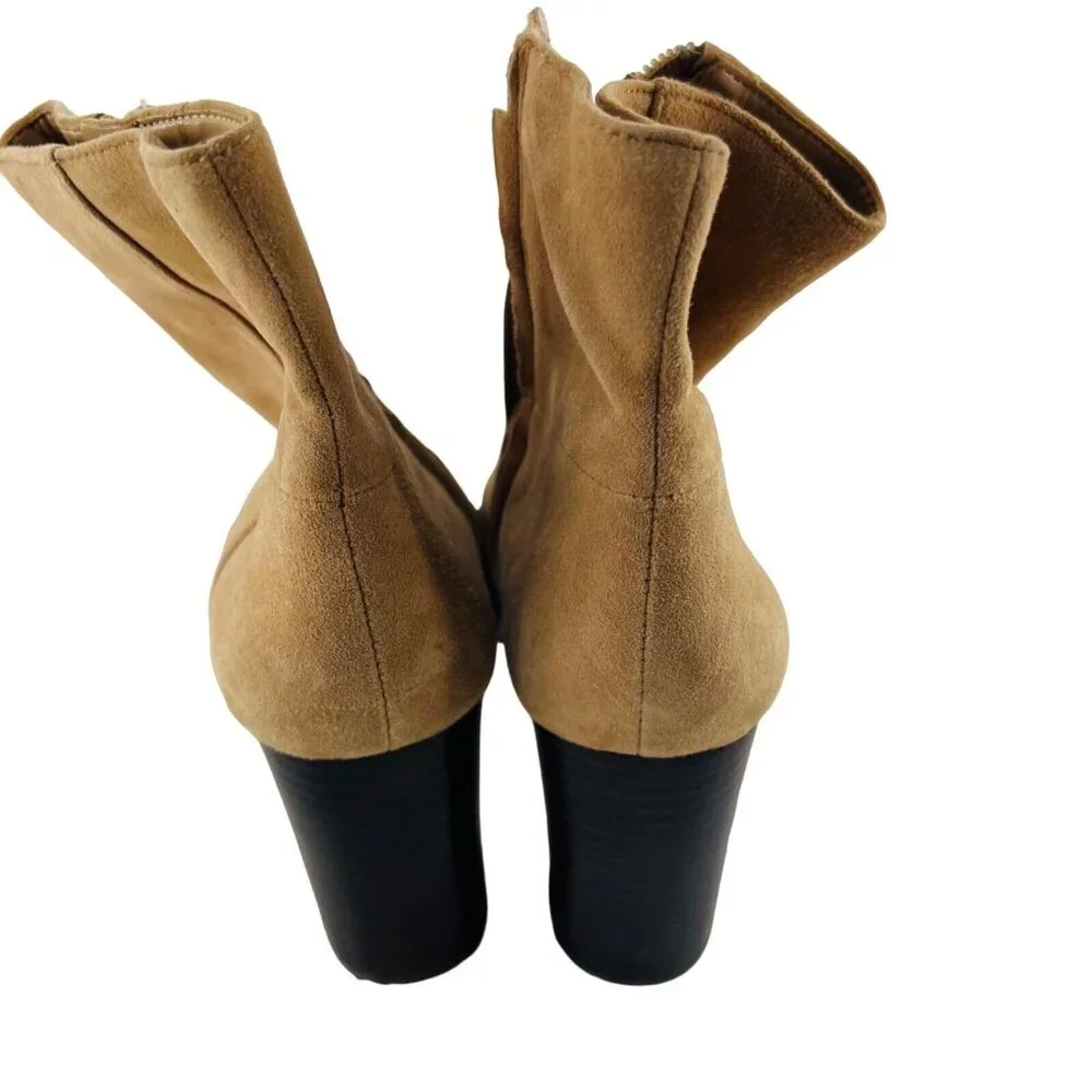 Banana Republic Zipper Heel Boots Suede‎ Ankle size 8 Women's